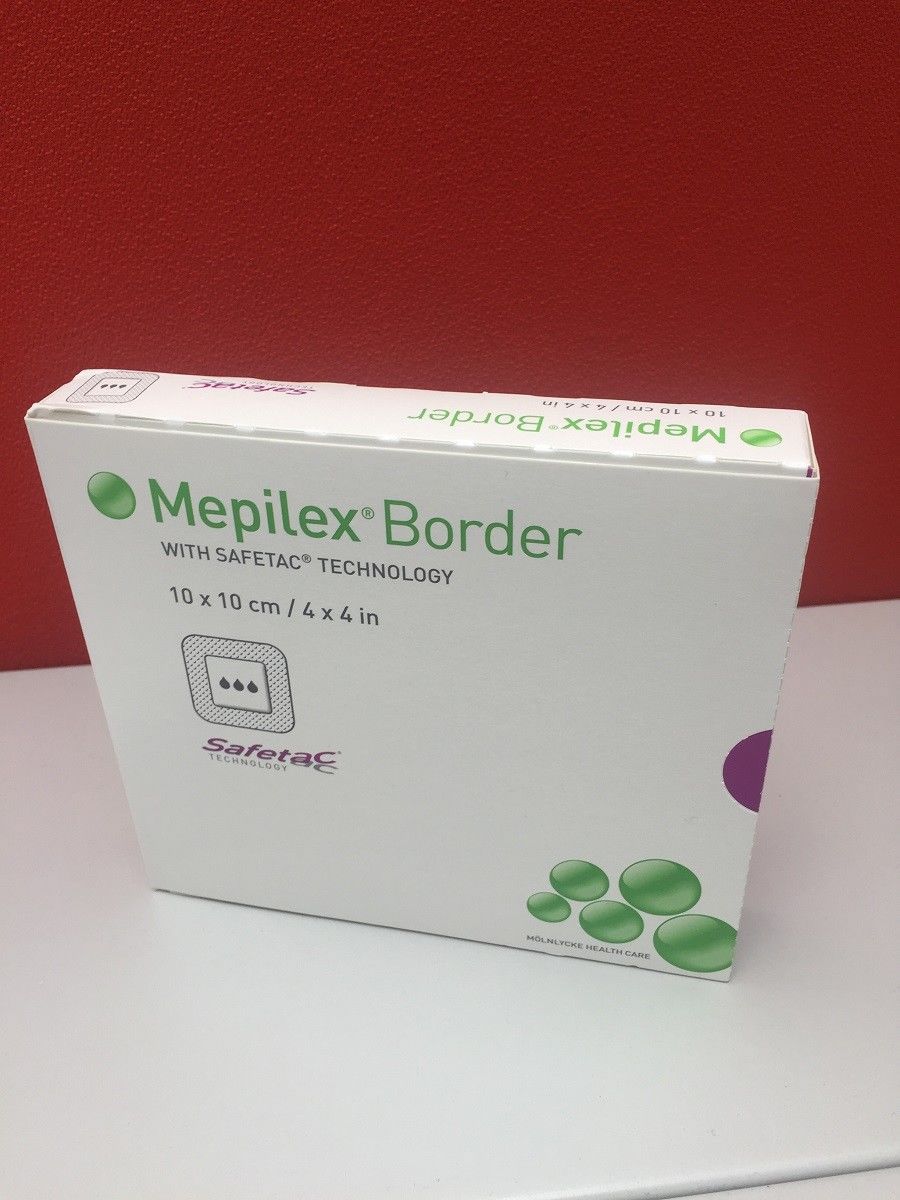 Mepilex Border 10x10cm steril selbshaftender silikonbeschichteter Schaumverband